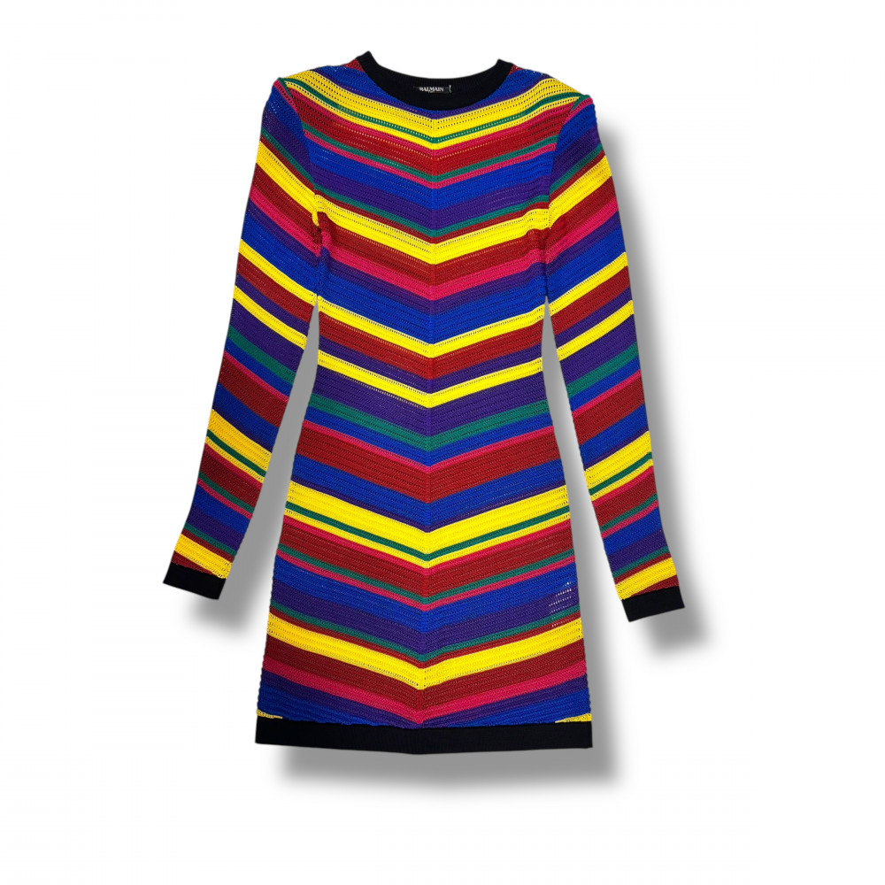 BALMAIN ABITO MUTLICOLOR