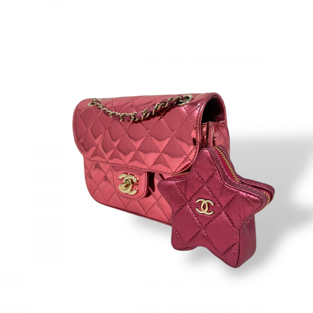 CHANEL METALLIC FLAP BAG MINI