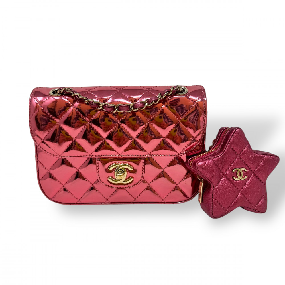 CHANEL METALLIC FLAP BAG MINI