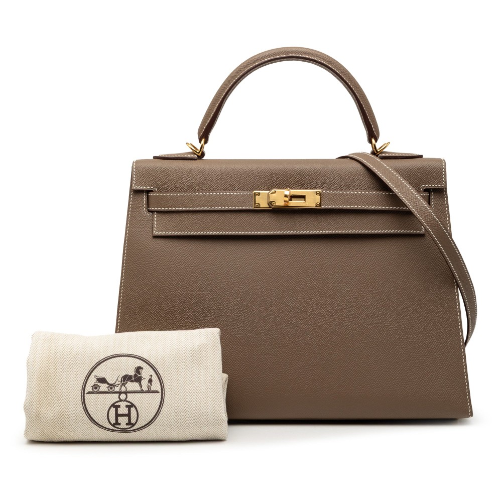 SAC KELLY HERMÈS ETOUPE 32